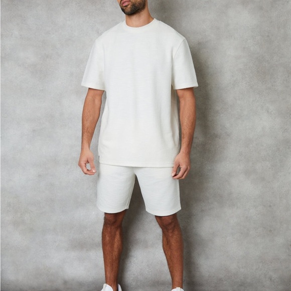 Threadbare Men's Beige Textured Short Sleeve Tee - Picture 3 of 10